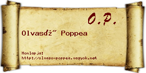 Olvasó Poppea névjegykártya